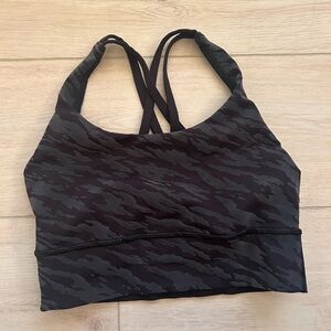 Lululemon Athletica Black Patterned Sports Bra